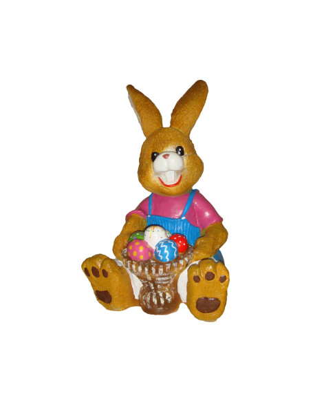 Zając siedzący z koszyczkiem